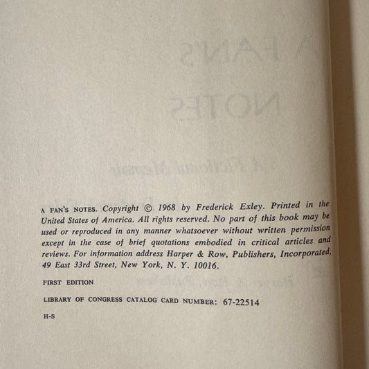 Frederick Exley - A Fans Notes