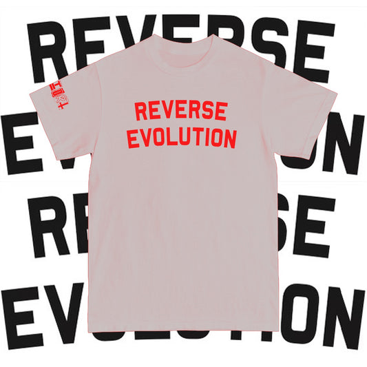 Distort - Reverse Evolution Shirt (Red on Grey)
