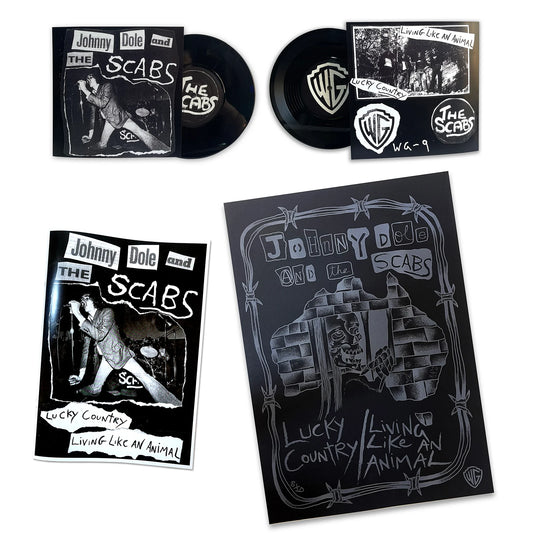 Johnny Dole and the Scabs ‘Living Like an Animal’ 7” Fanzine