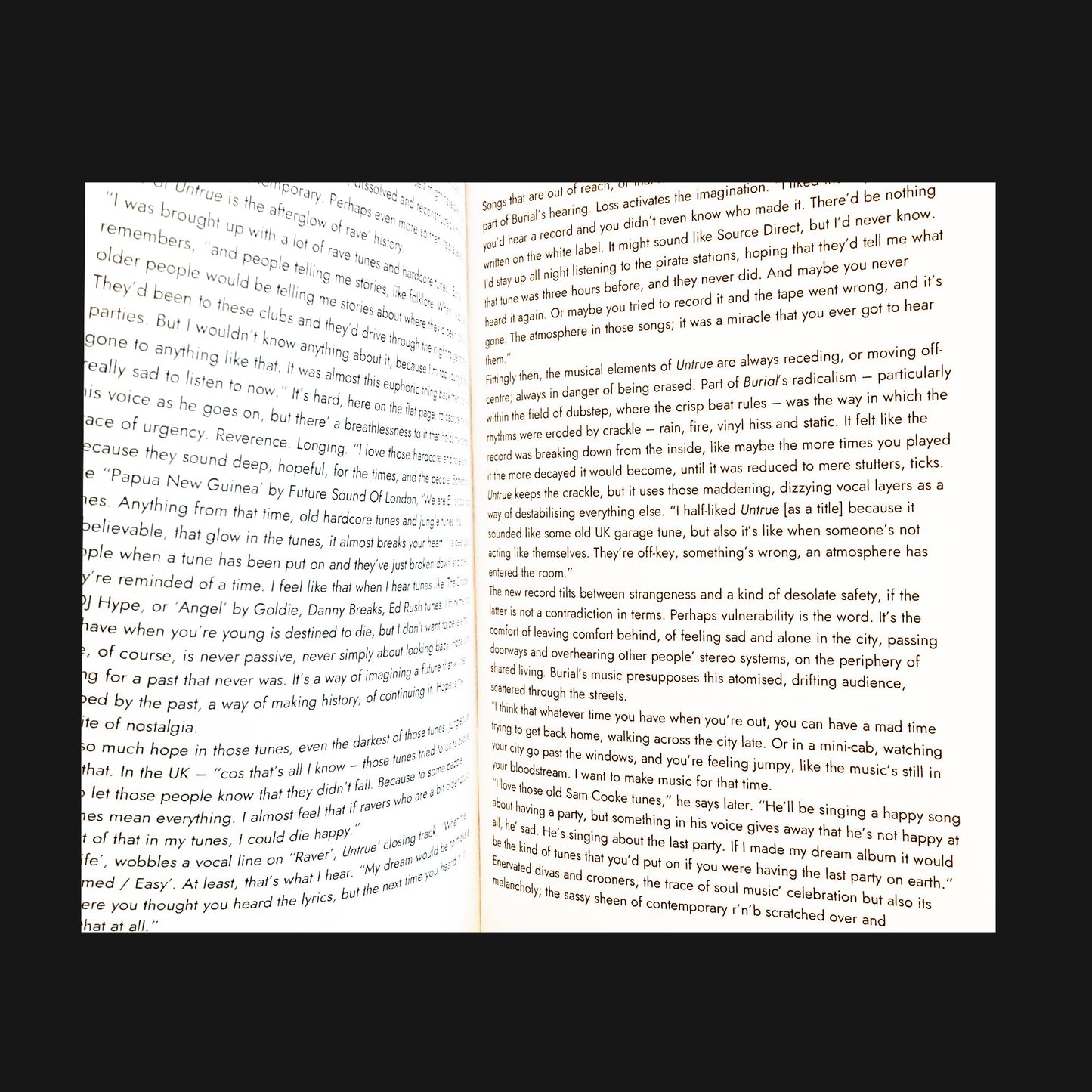 Burial FC - Burial Interviews and Text