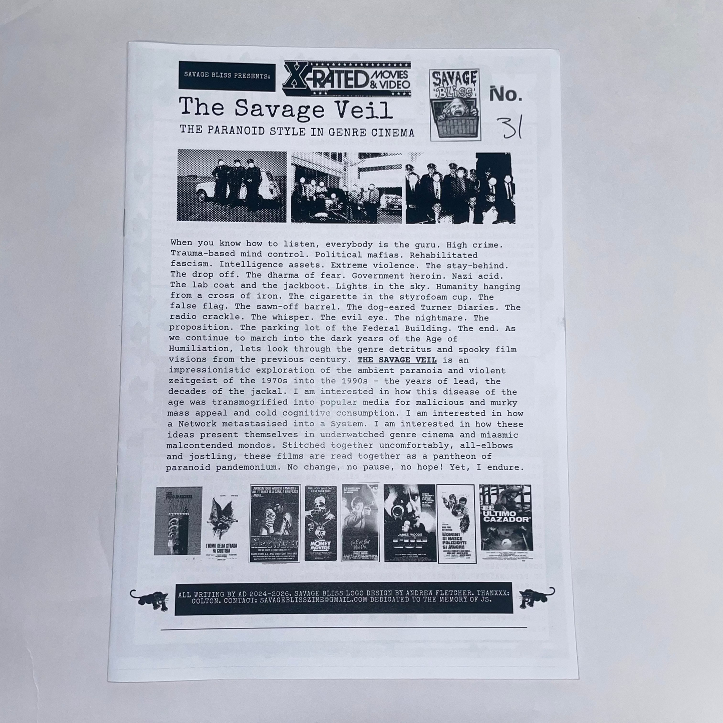 SAVAGE BLISS PRESENTS: THE SAVAGE VEIL MAG