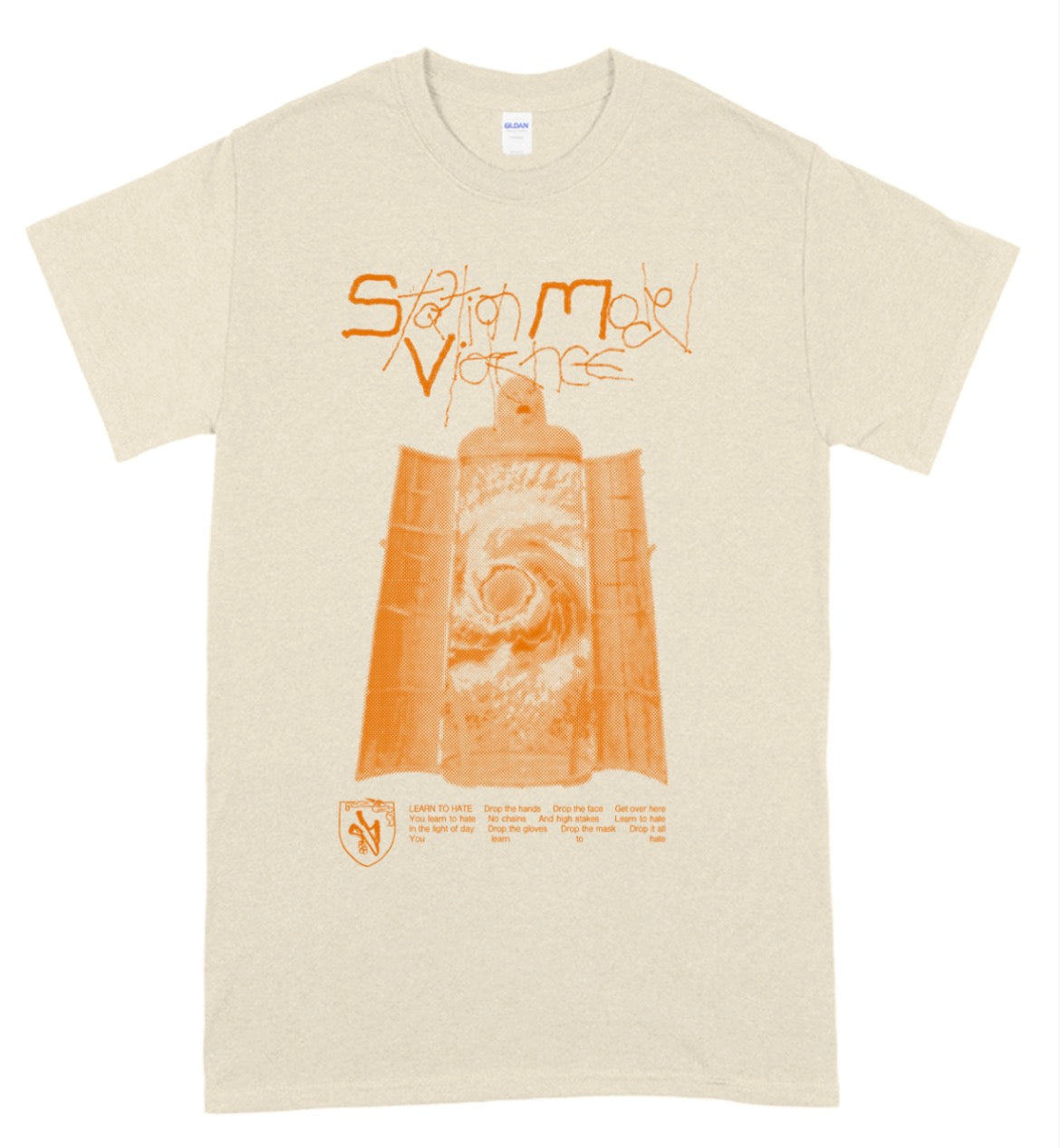 Station Model Violence - Learn2Hate Shirt (Orange on Natural)