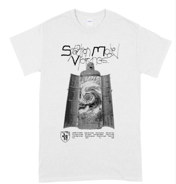 Station Model Violence - Learn2Hate Shirt (Black on White)